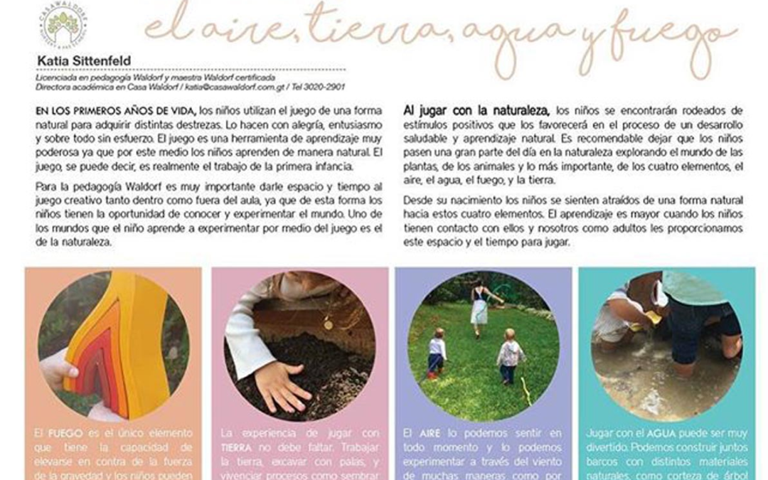 El niño: el agua, la tierra, el fuego y el aire