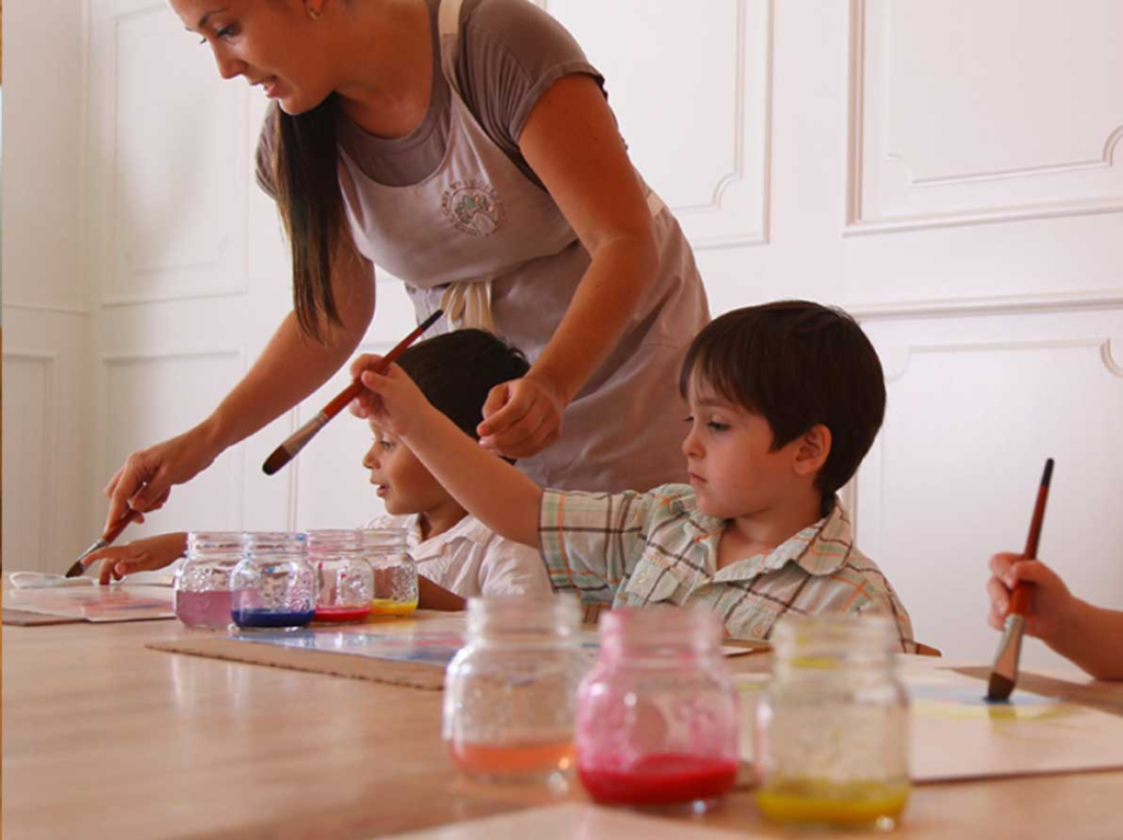 Pintando con acuarelas